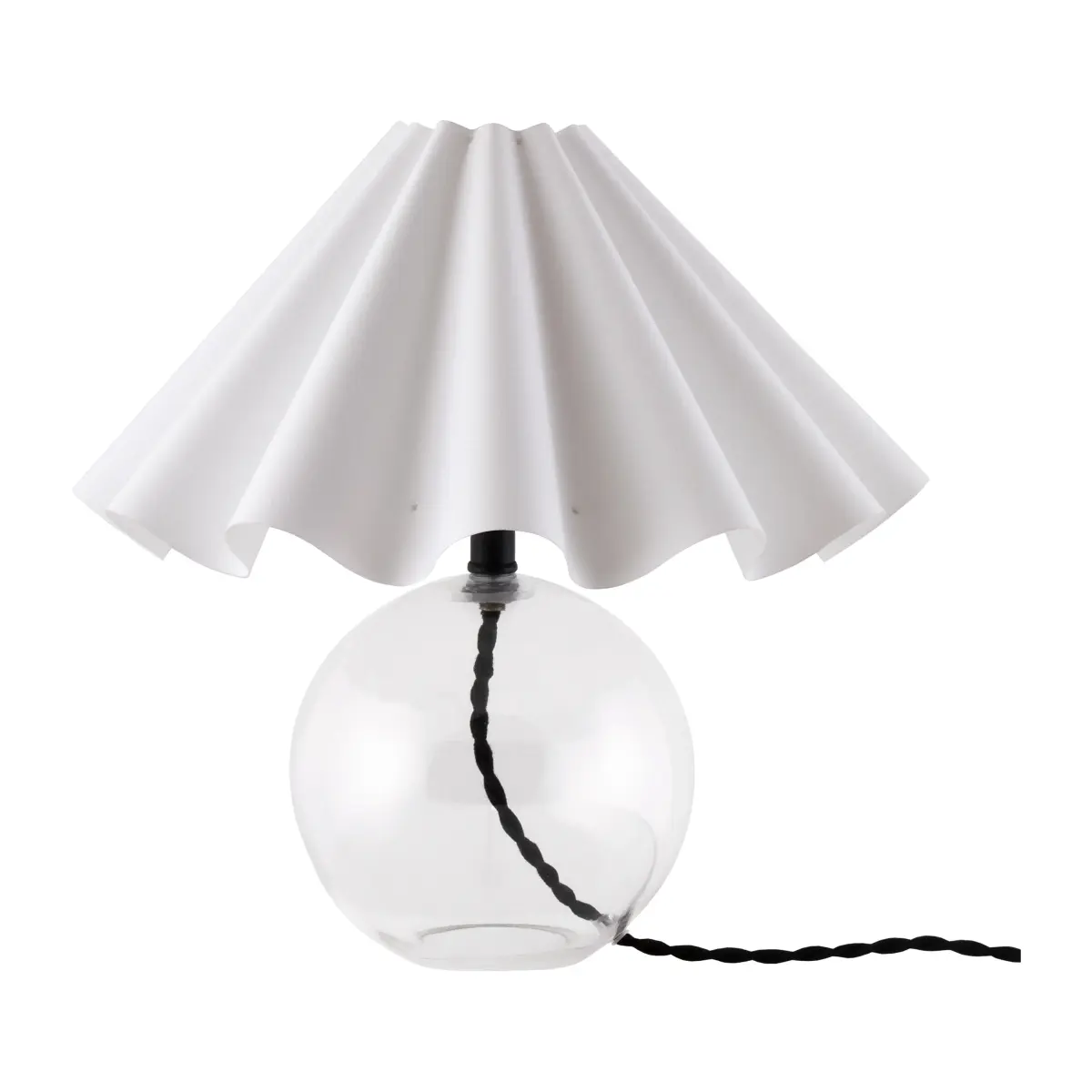 Judith bordlampe Ø 30 cm, Klar-hvit