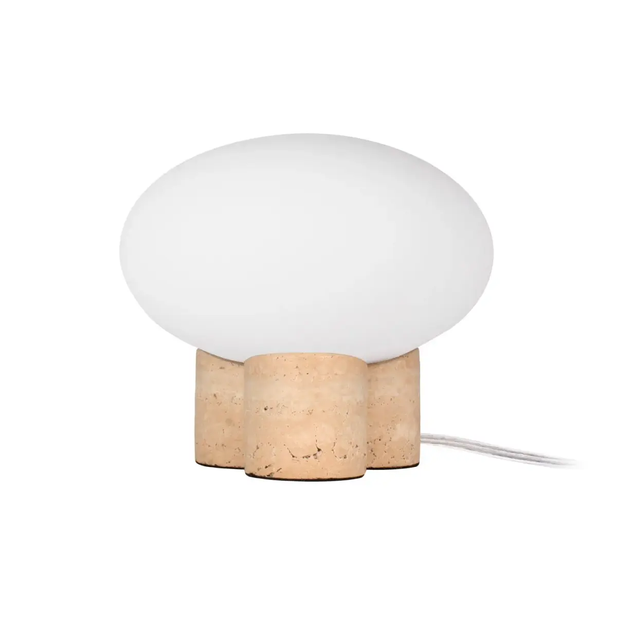 Mammut bordlampe Ø20 cm, Travertin