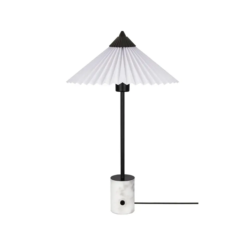 Matisse bordlampe, sort/hvit
