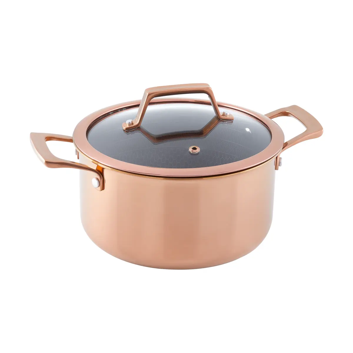 Hâws Santo gryte med lokk hybrid coating 3,4 L, Rose Gold
