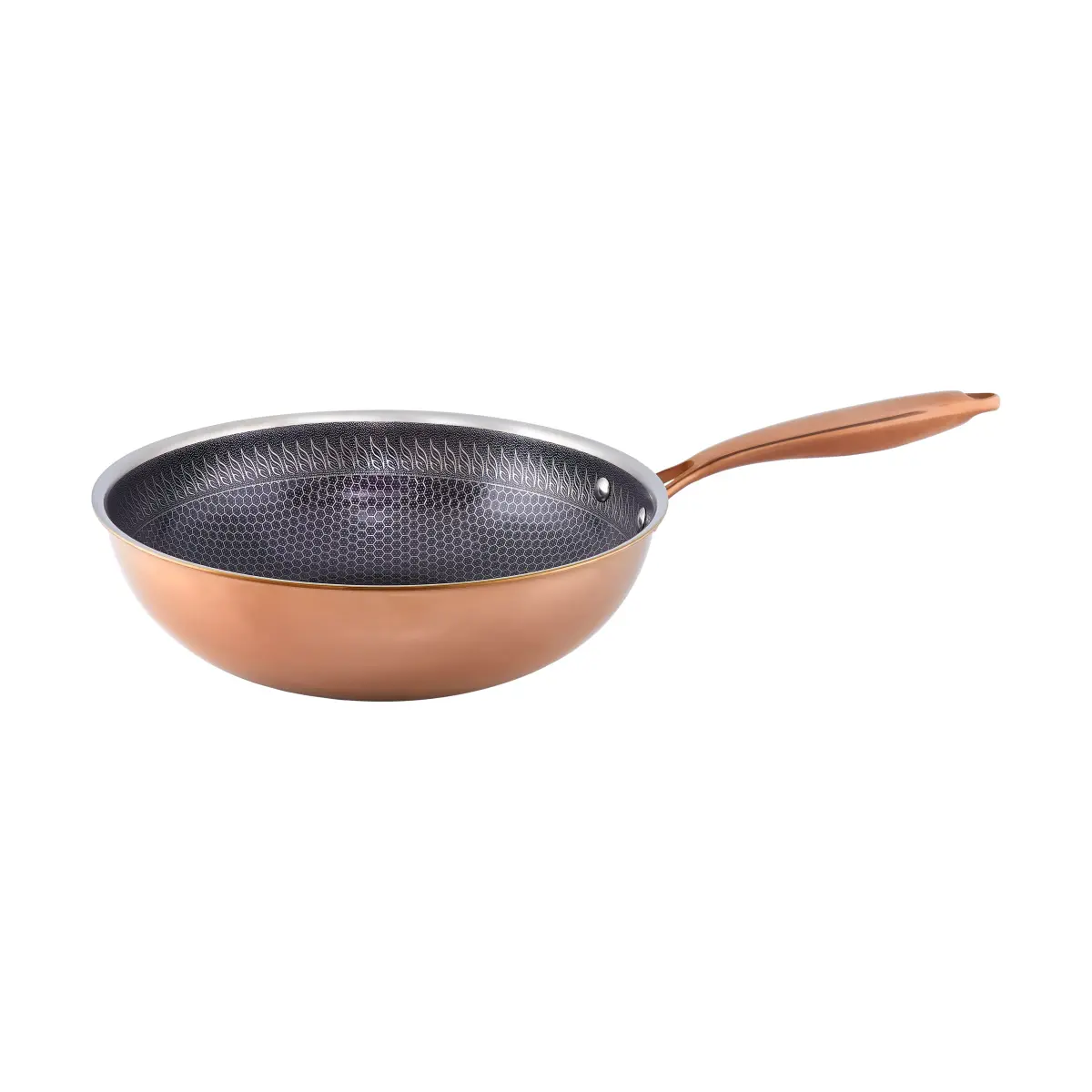 Hâws Santo wokpanne hybrid coating Ø28 cm, Rose Gold