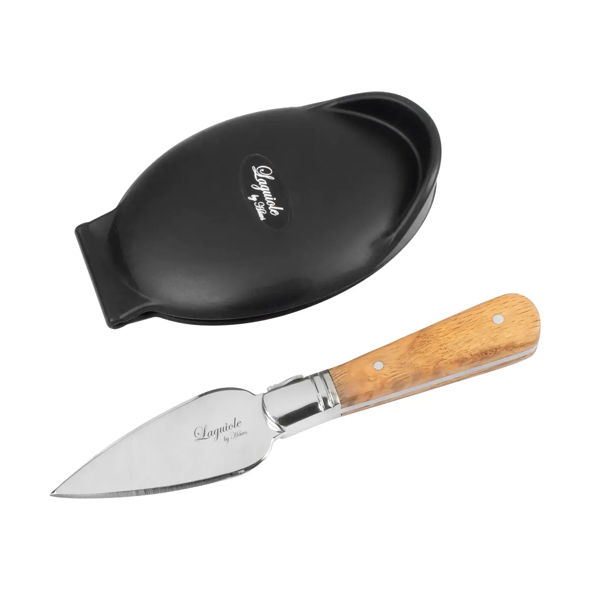 Laguiole by Hâws østersett 2-deler, Olivtre-rustfritt stål