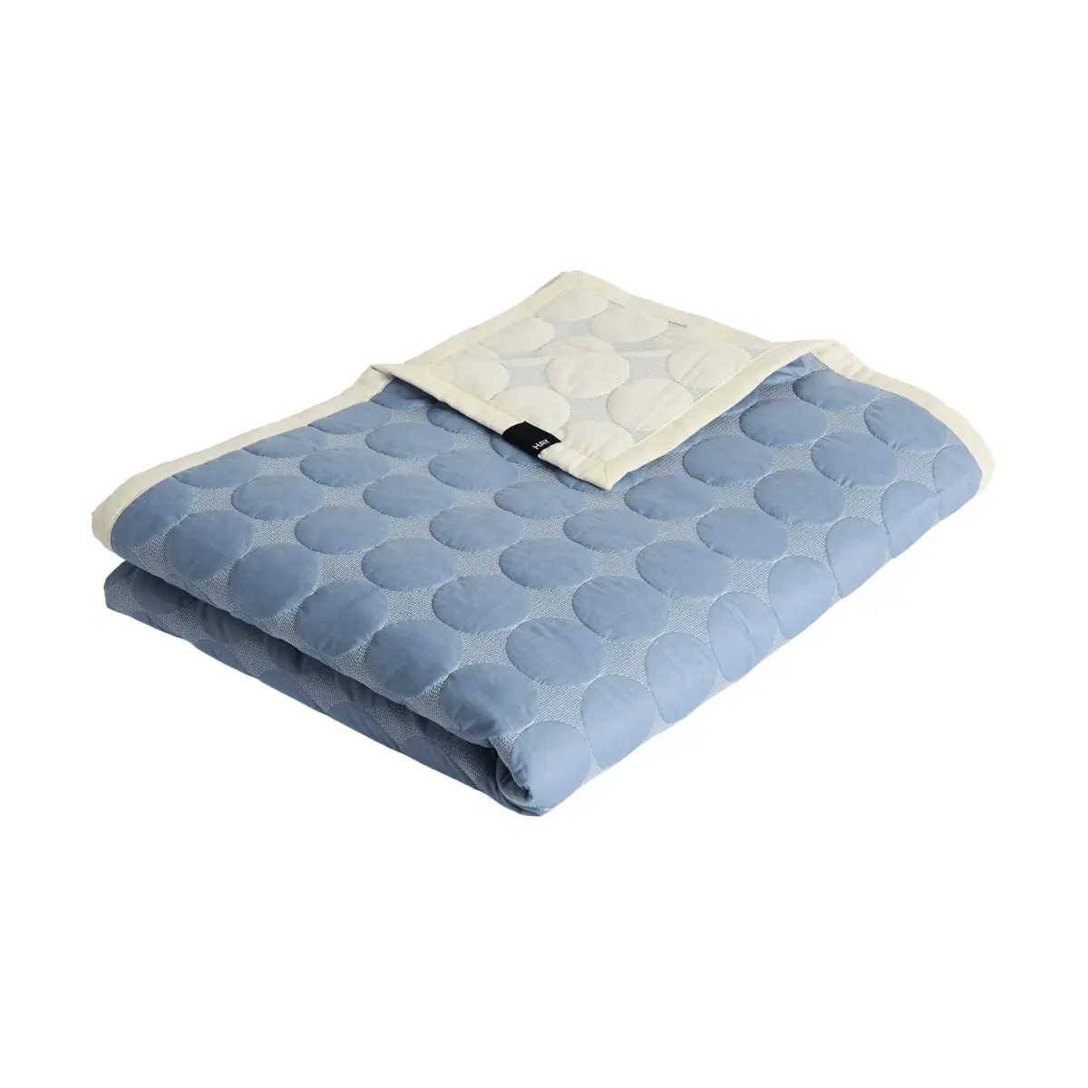 Mega Dot sengeteppe organic 195x245 cm, Dusty blue