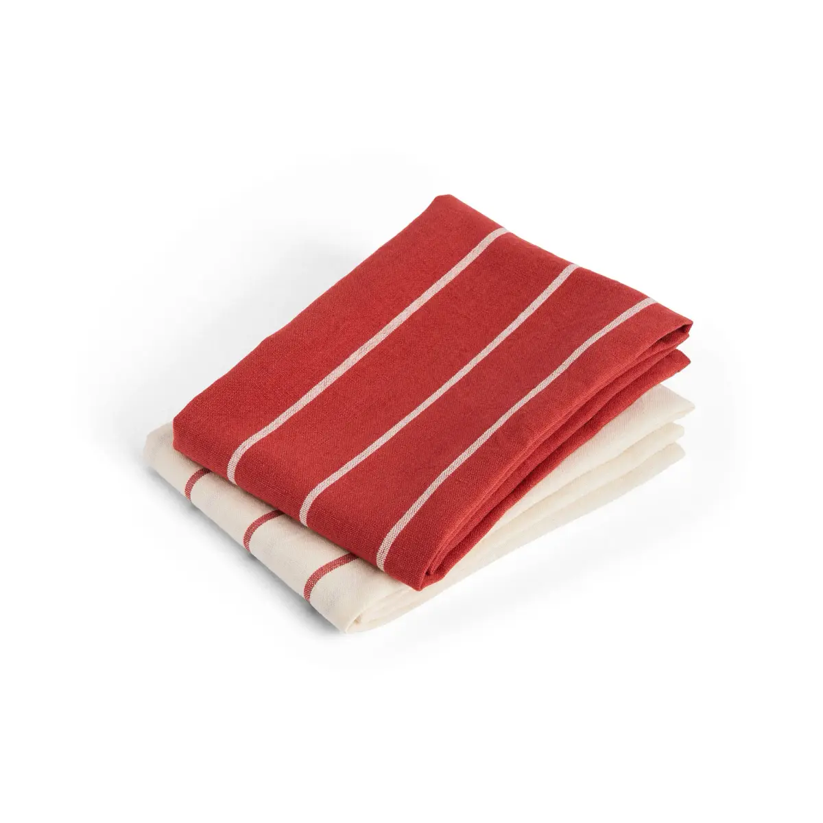 Outdoor Market kjøkkenhåndkle, Beige-red, 2-pakning