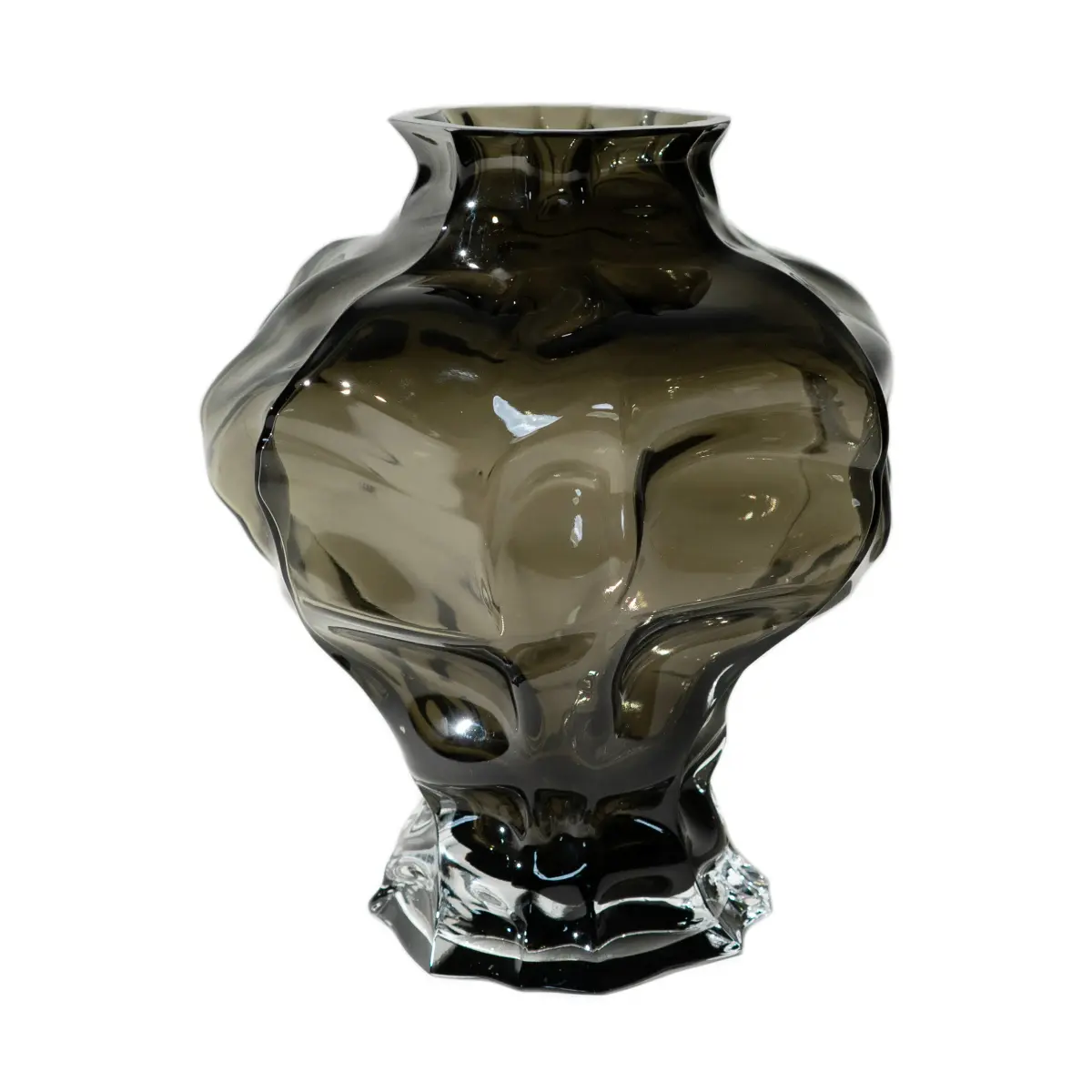 Ammonitt vase 30 cm, New Smoke