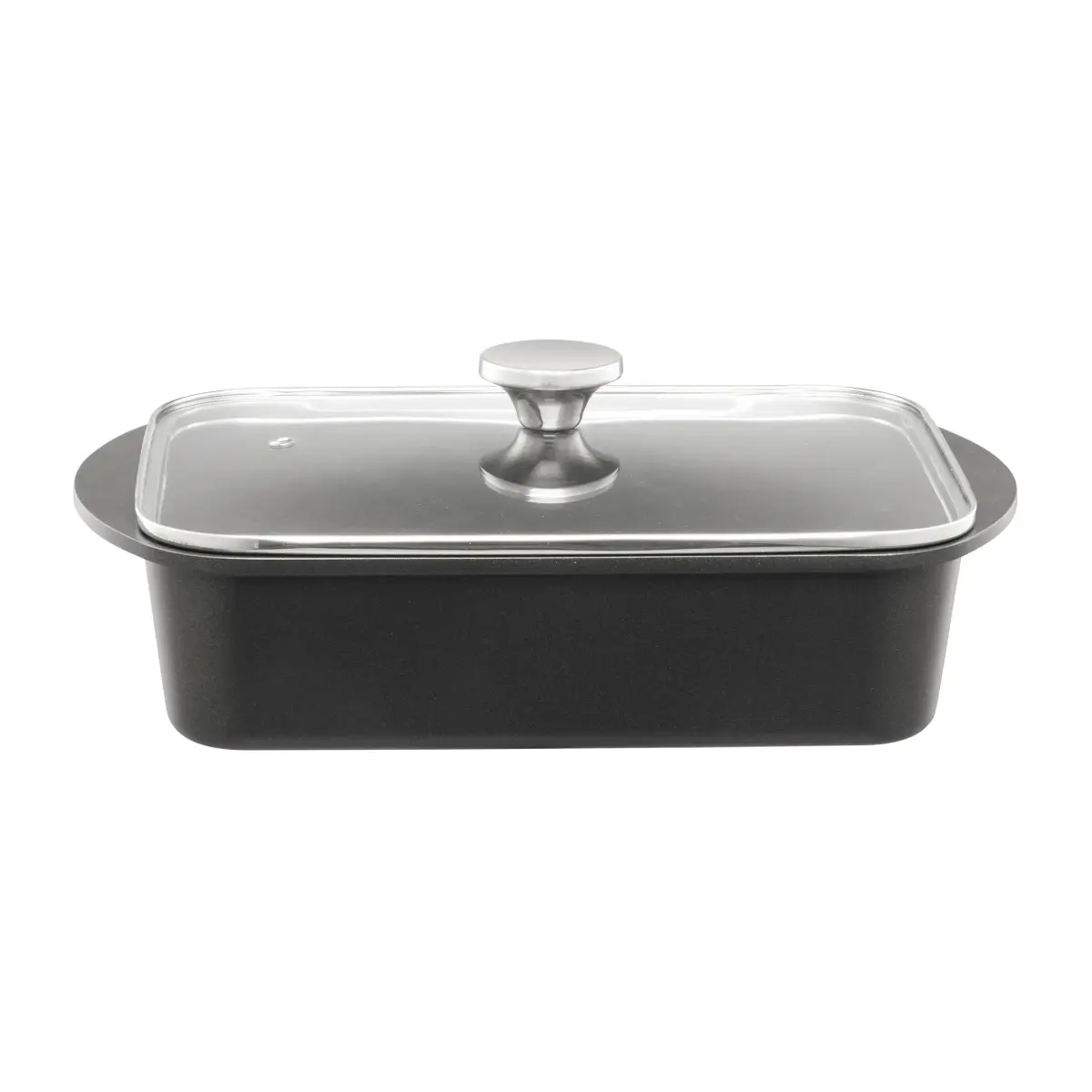 Heirol ildfast form med induksjonsplate og lokk, 22 x 33 cm