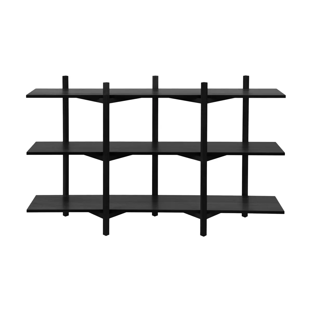 Zig Zag hylle Low 175x100 cm, Black