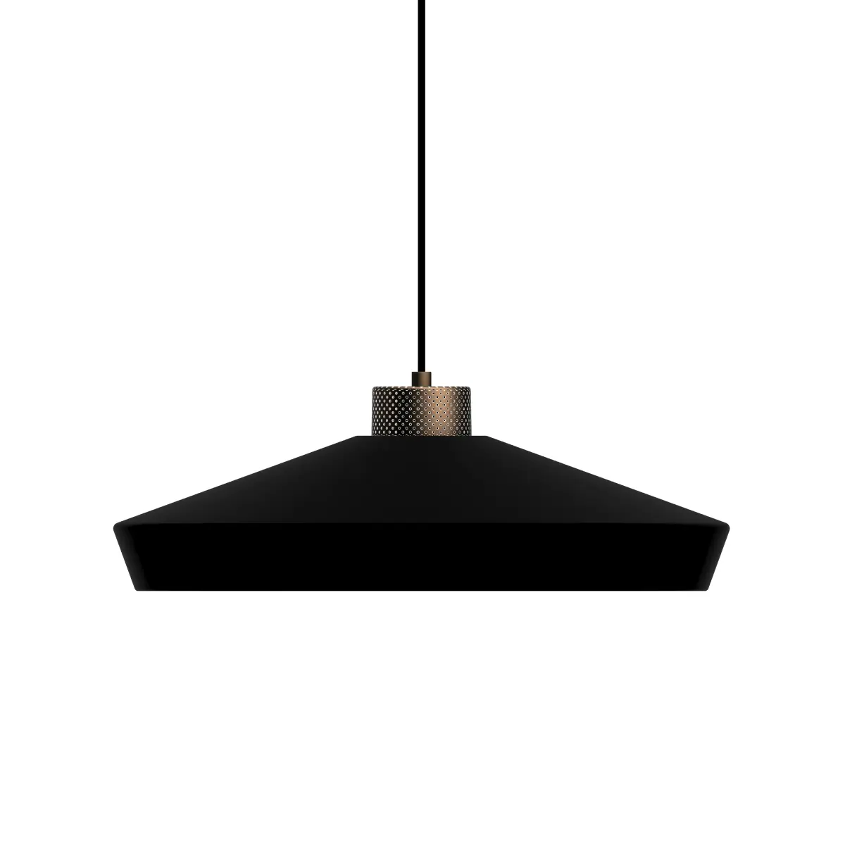 Edge pendel large, Matt svart-bronse