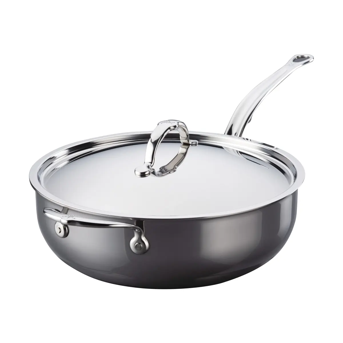 Hestan Nanobond traktørpanne med lokk 4,7 L, Rustfritt stål
