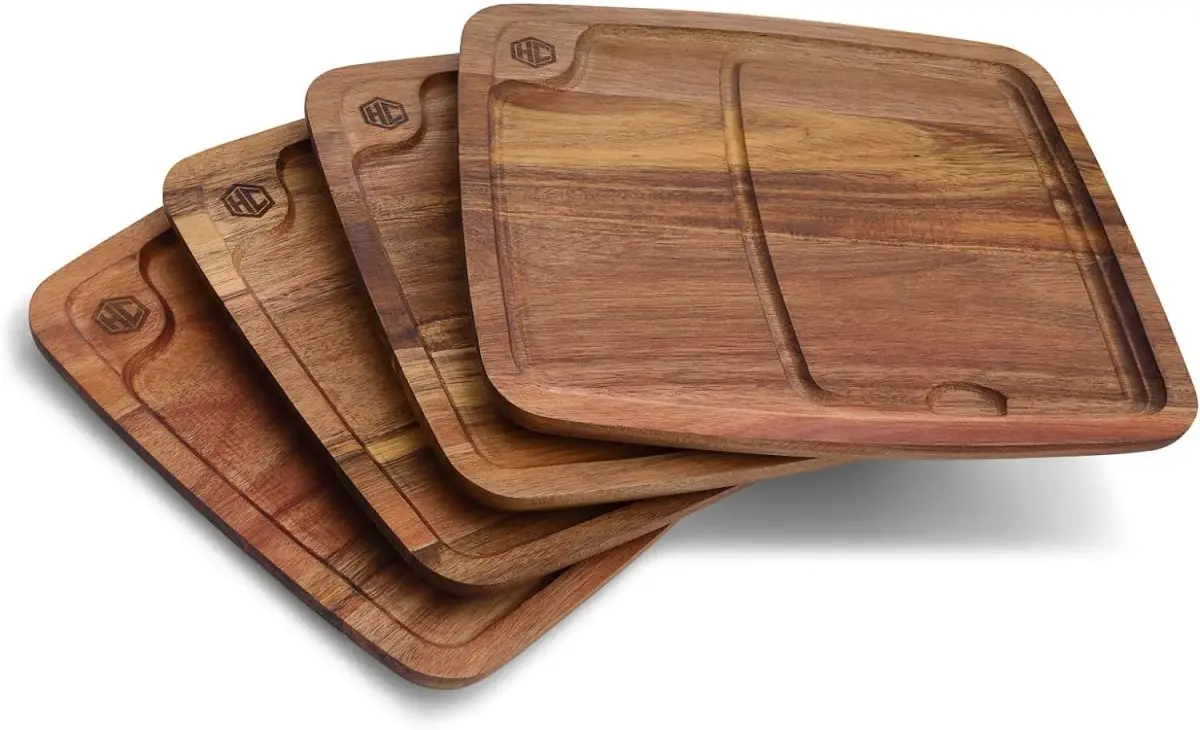 Hexclad Bistecca skjærebrett/Planke 4-pakning, Acacia