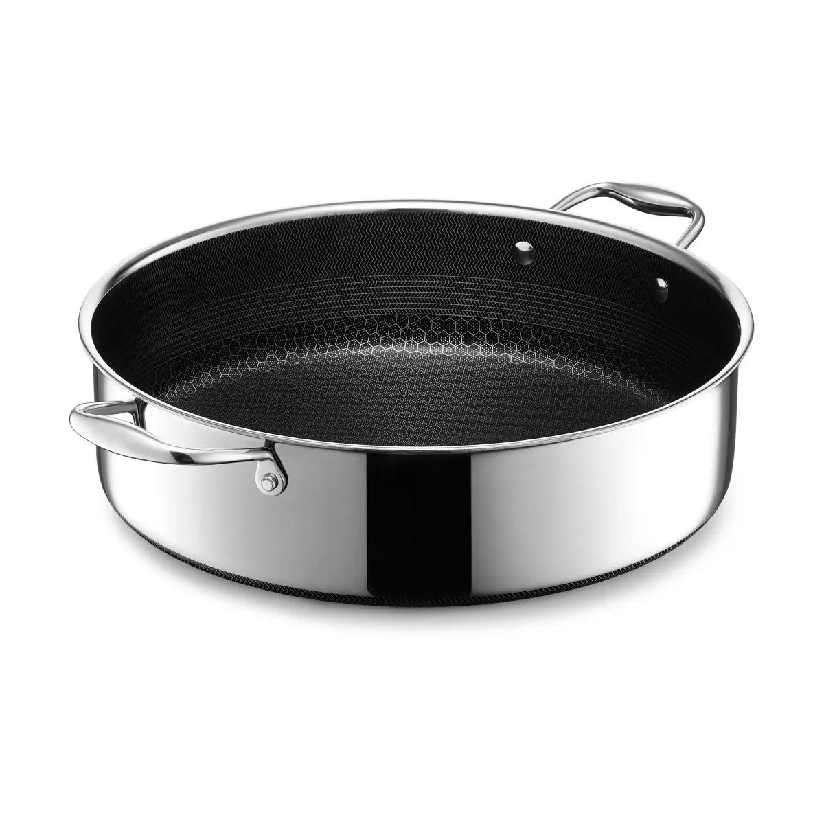 Hexclad hybrid sautépanne 6,6 L, Sølv