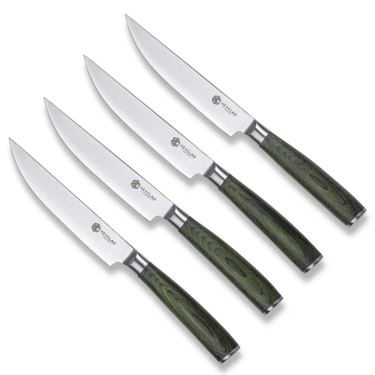 Hexclad kjøttkniver 4-pakning 13 cm, Grønn