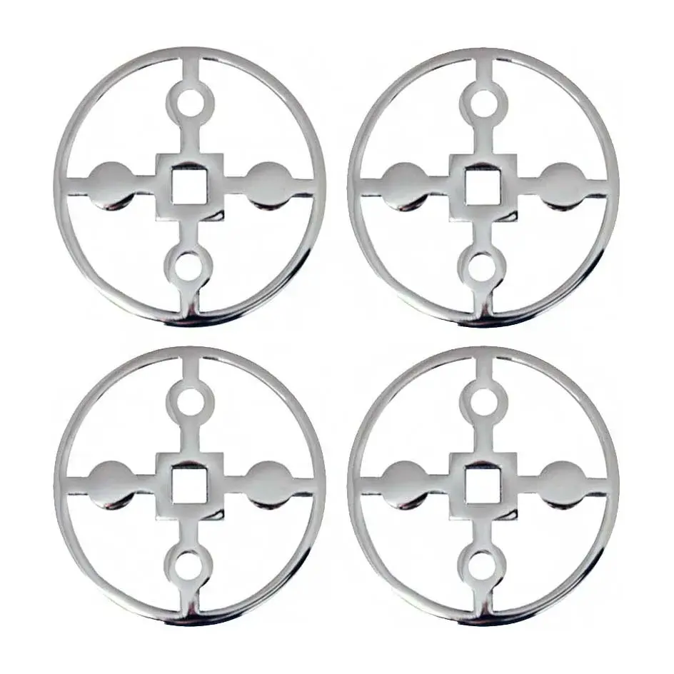 Anima Gemella glassunderlag 4-pakning , Nikkelbelagt messing