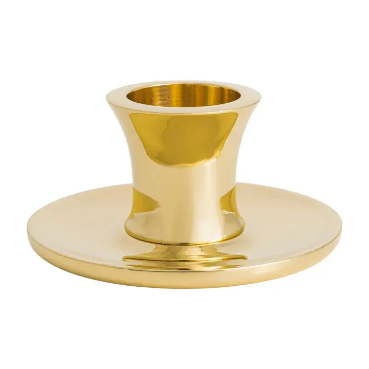 Basso lav lysestake, Solid messing
