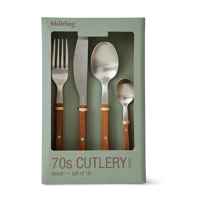 70's bestikksett 16 deler, Tre