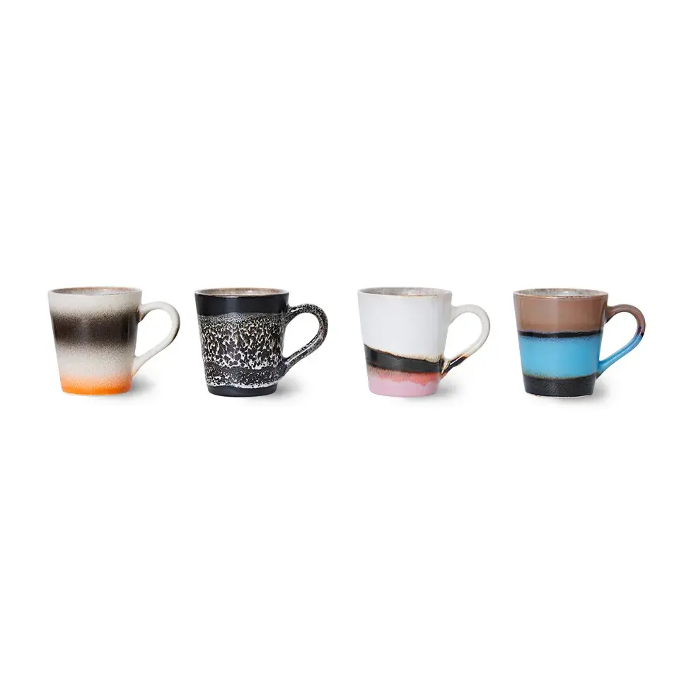 70's espressokopp 4-pk, Funky