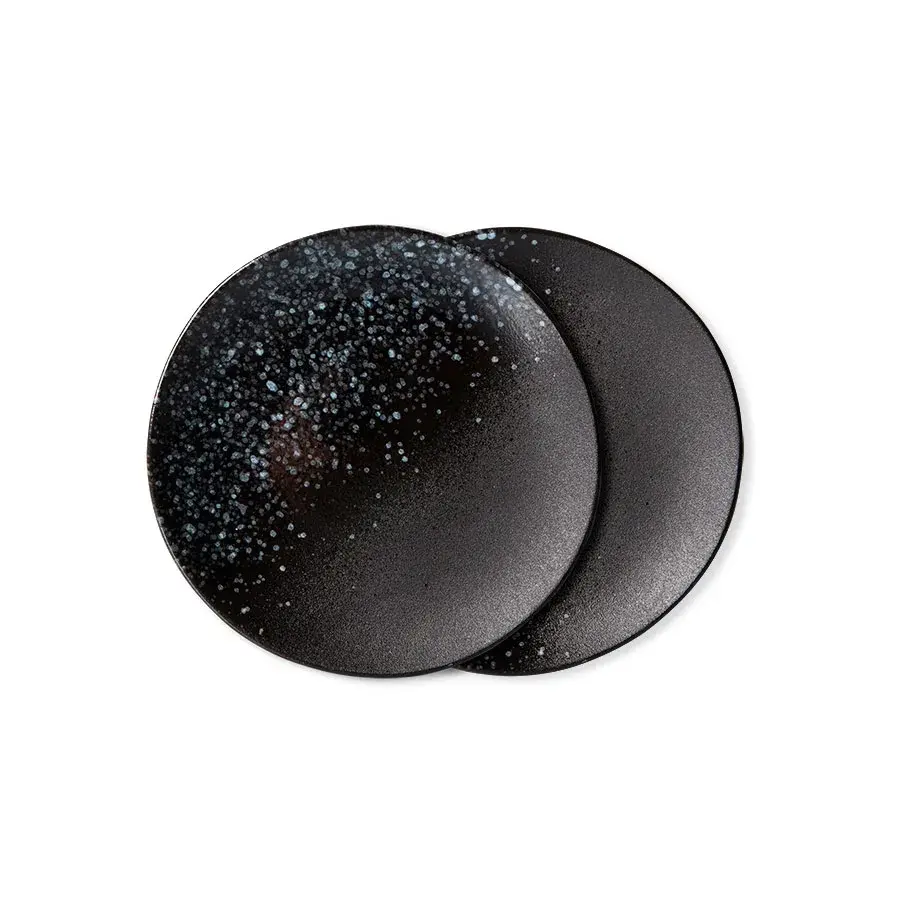 70's keramikk asjetter 2-pakning Ø17,5 cm, Stars