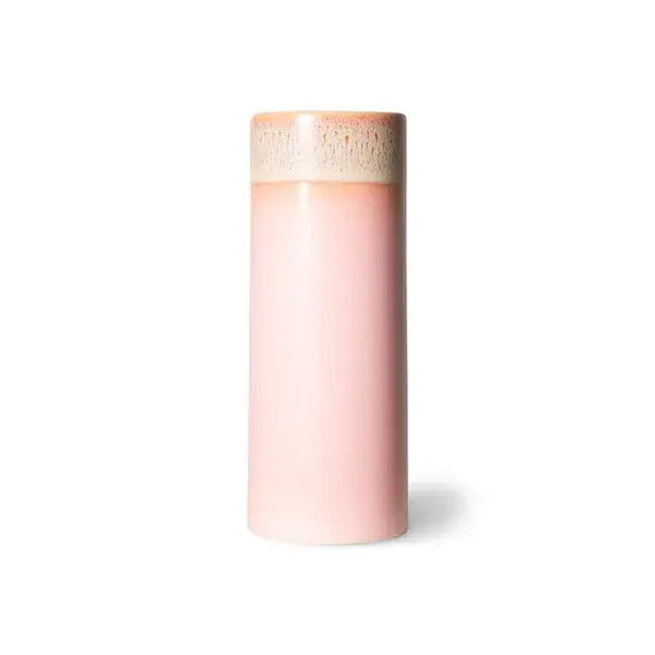 70's keramikk Vase XS Ø7,5x19 cm, Rosa