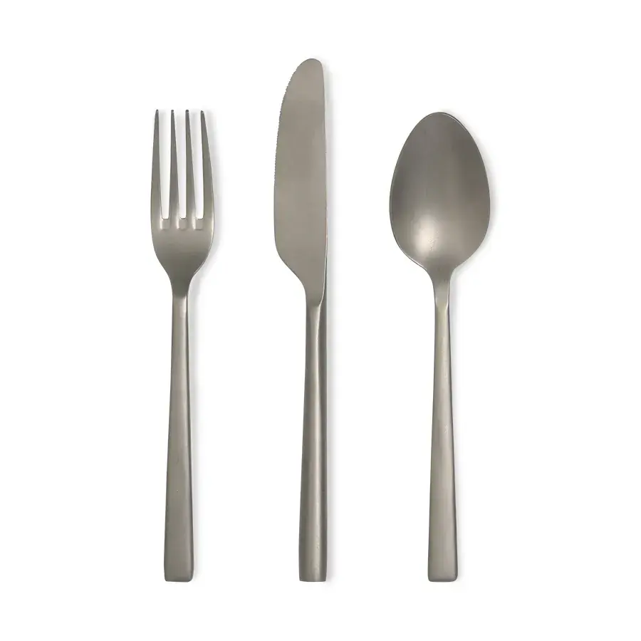 Bestikksett sett på 3 stk 19-21 cm, Rustfritt stål matt