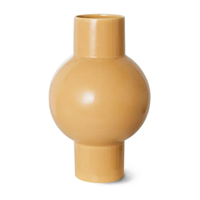 Ceramic vase medium 32 cm, Cappuccino