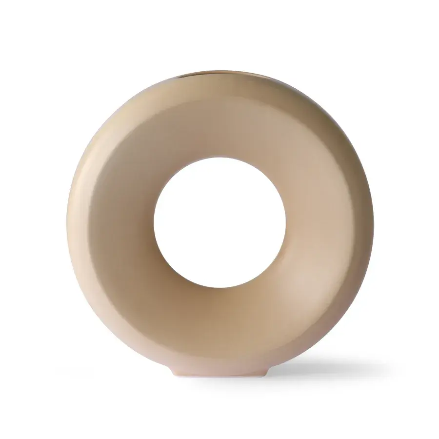 Circle vase L 9,5x30 cm, Sand