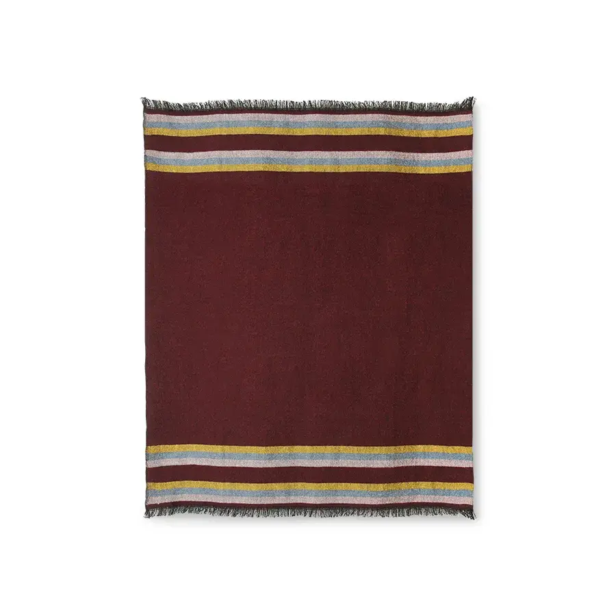 Doris Fluffig pledd 130x150 cm, Burgundy