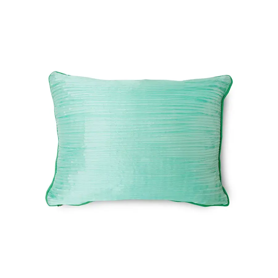 Groovy pute Plissert 30x40 cm, Turkis
