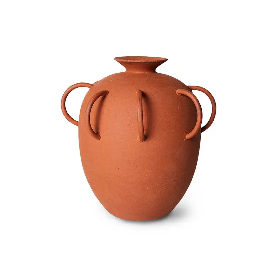 HK Objects Vase med Håndtak, Terracotta