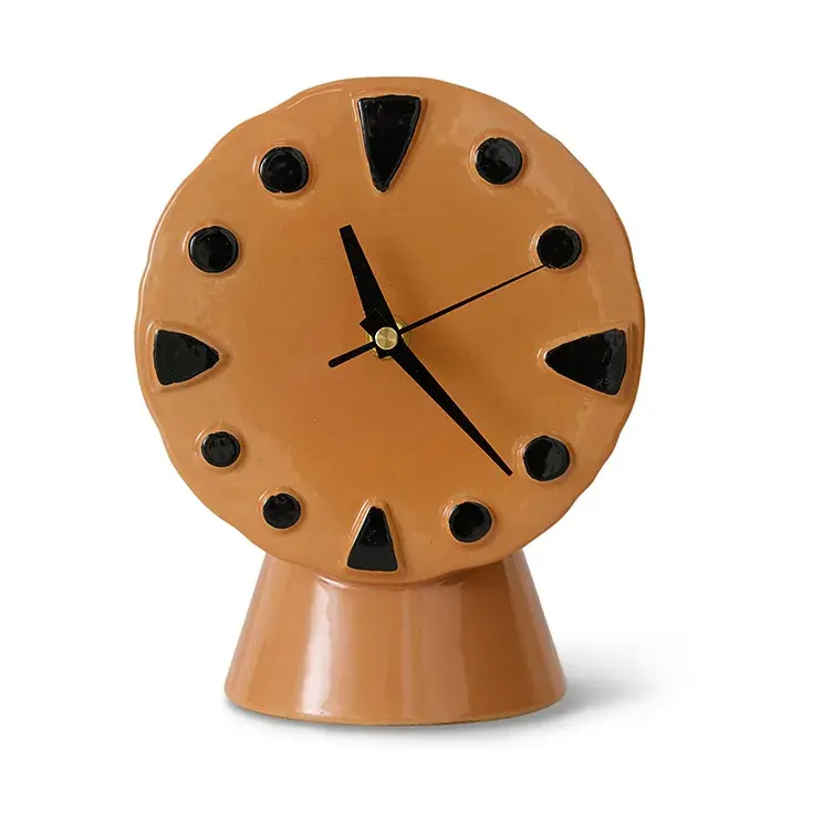 Retro keramikkklokke 20,8 cm, Peach