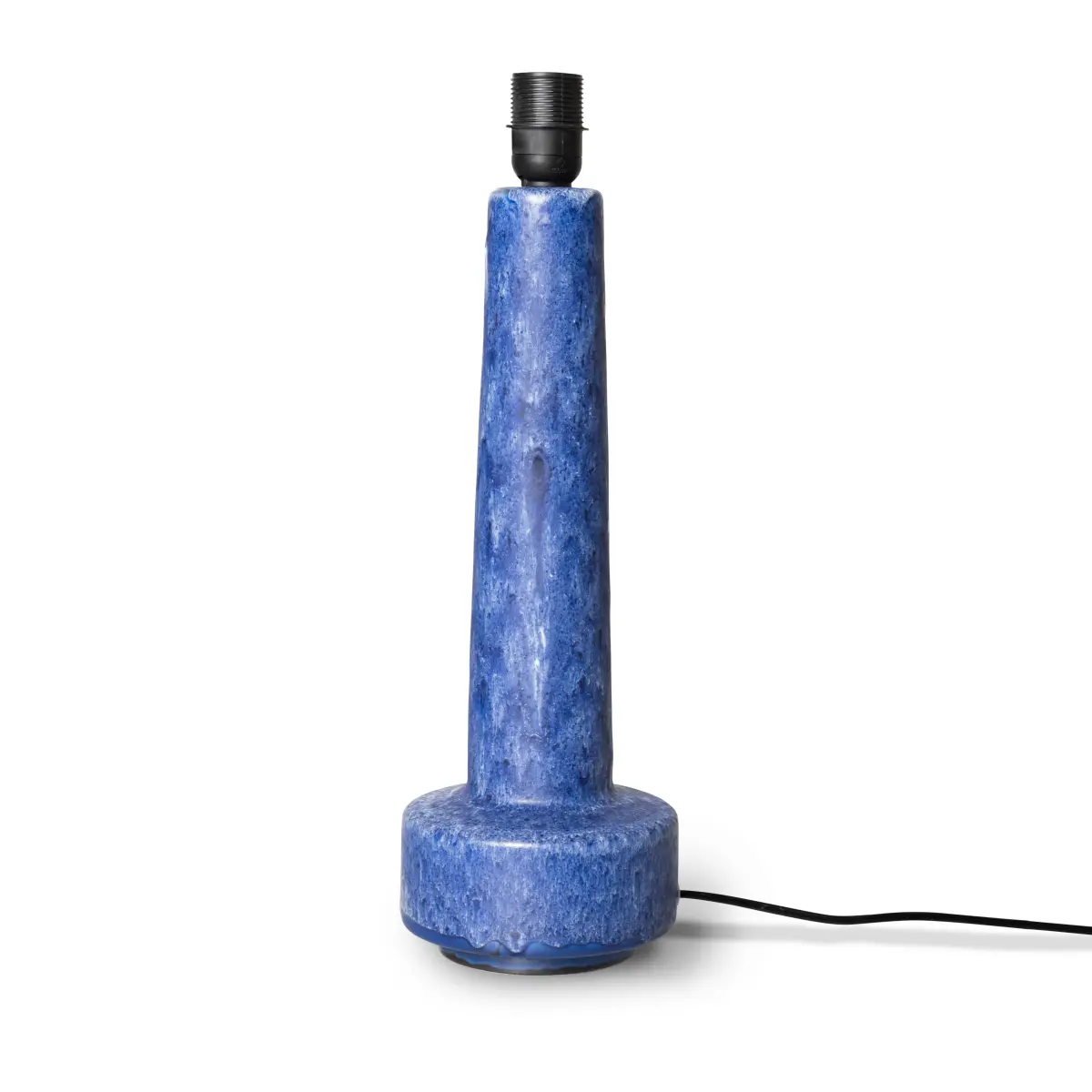 Retro lampefot av steingods, Blå