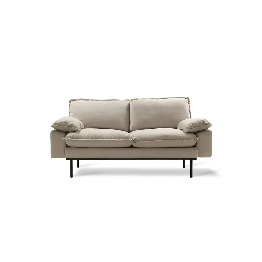 Retro sofa 2-seter 175 cm, Beige