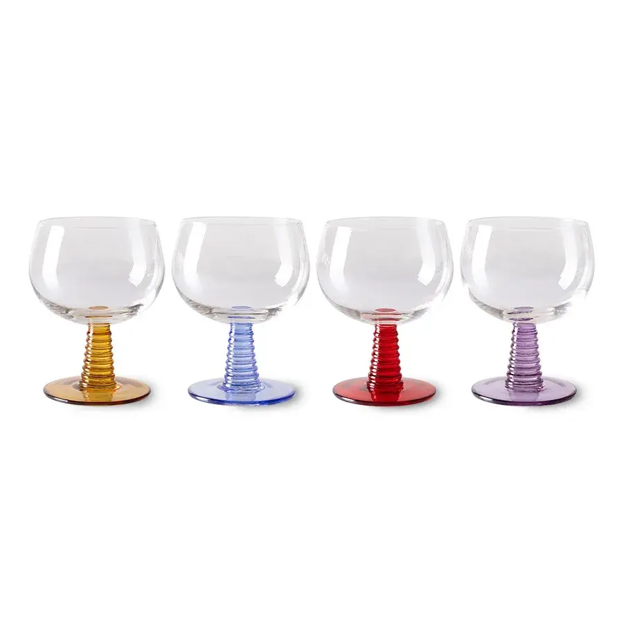 Swirl Vinglass Lave 4-pakning 35 cl, Mix
