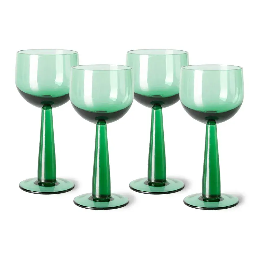 The Emeralds Vinglass Høye 4-pakning 20 cl, Grønn