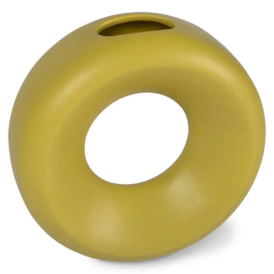 Vase Sirkel S Ø20,5x8 cm, Grønn