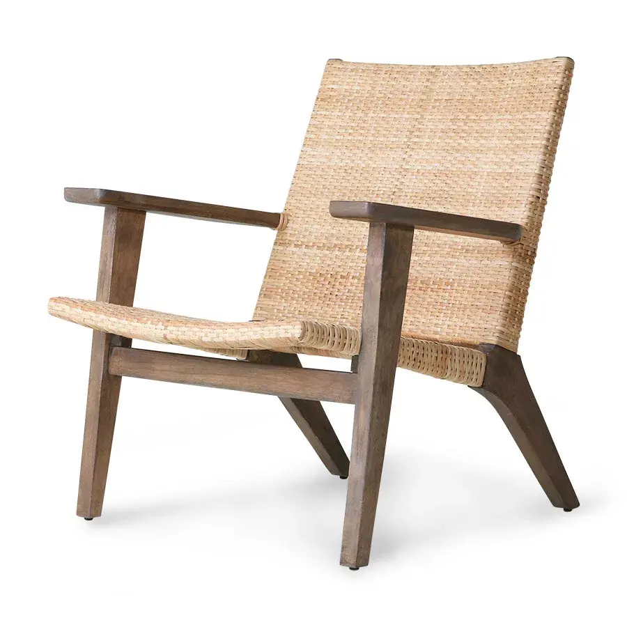 Woven loungestol 76,5x72,5 cm, Beige