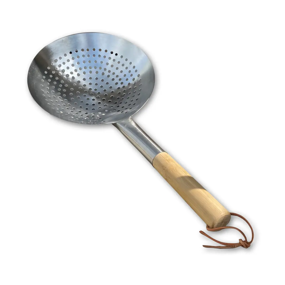 Hot Wok hullsleiv 53 cm, Rostfritt stål-bambus