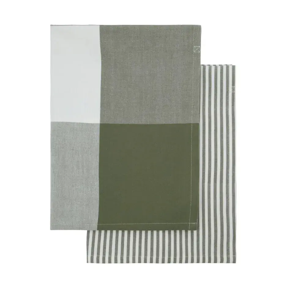 Cook kjøkkenhåndkle 55x75 cm 2-pk, Olivengrønn
