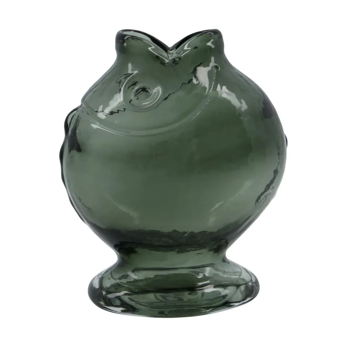 Fish vase 17,5 cm, Røykaktig grå