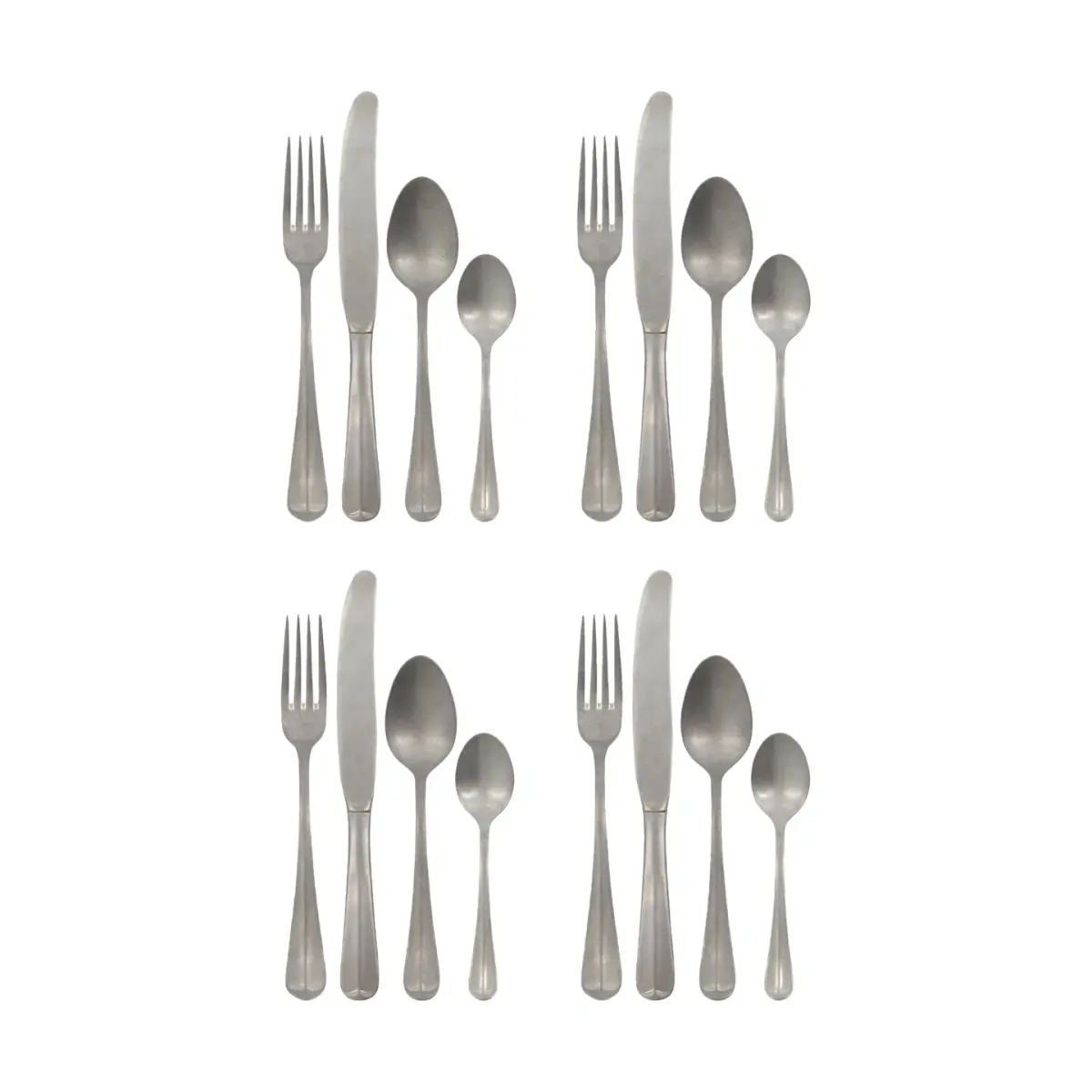 Mora bestikksett 16 deler, Silver finish