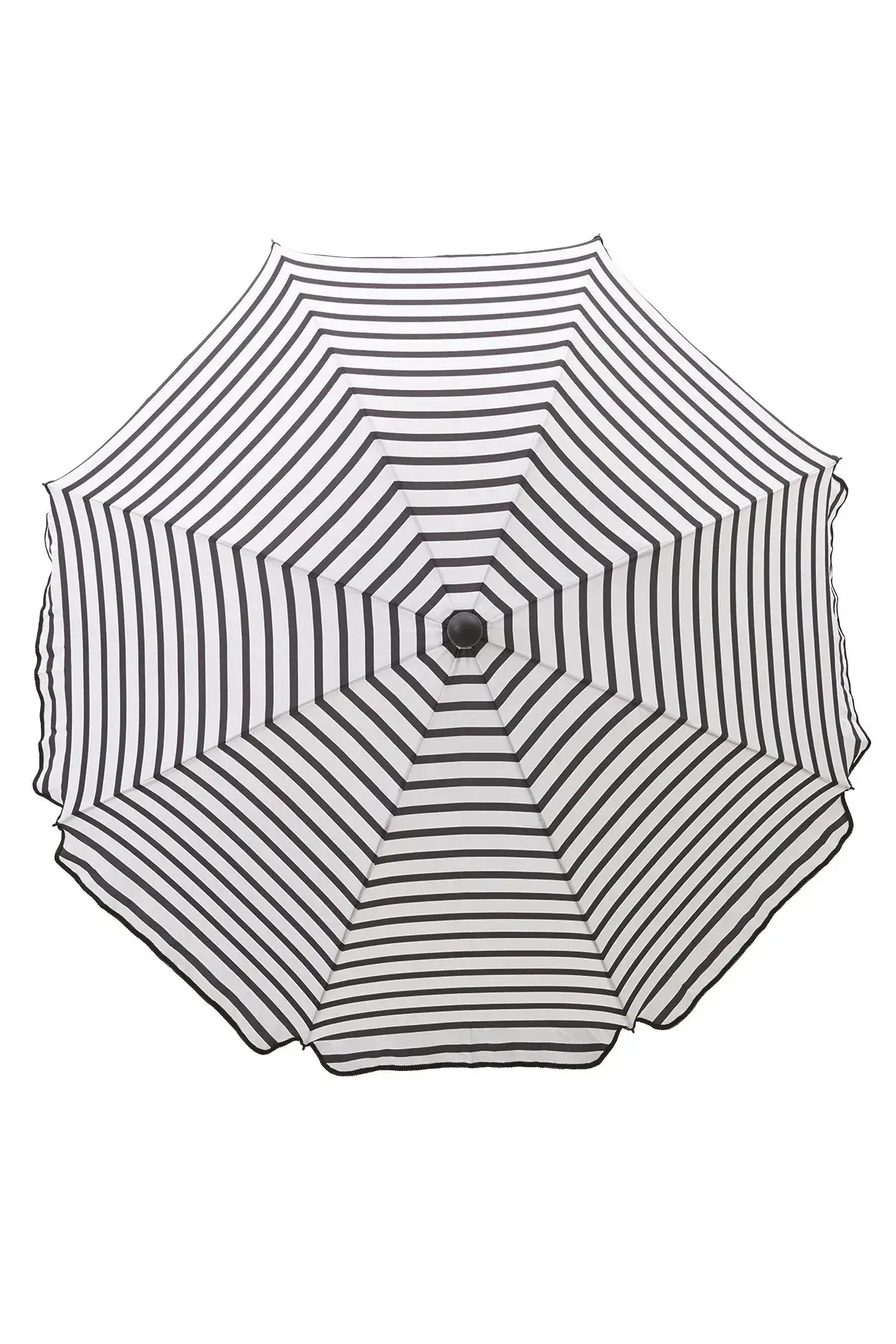 Oktogon parasoll 180 cm, Svart-hvitt
