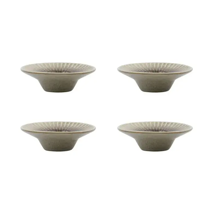 Pleat eggekopp 4-pk, Grå-brun