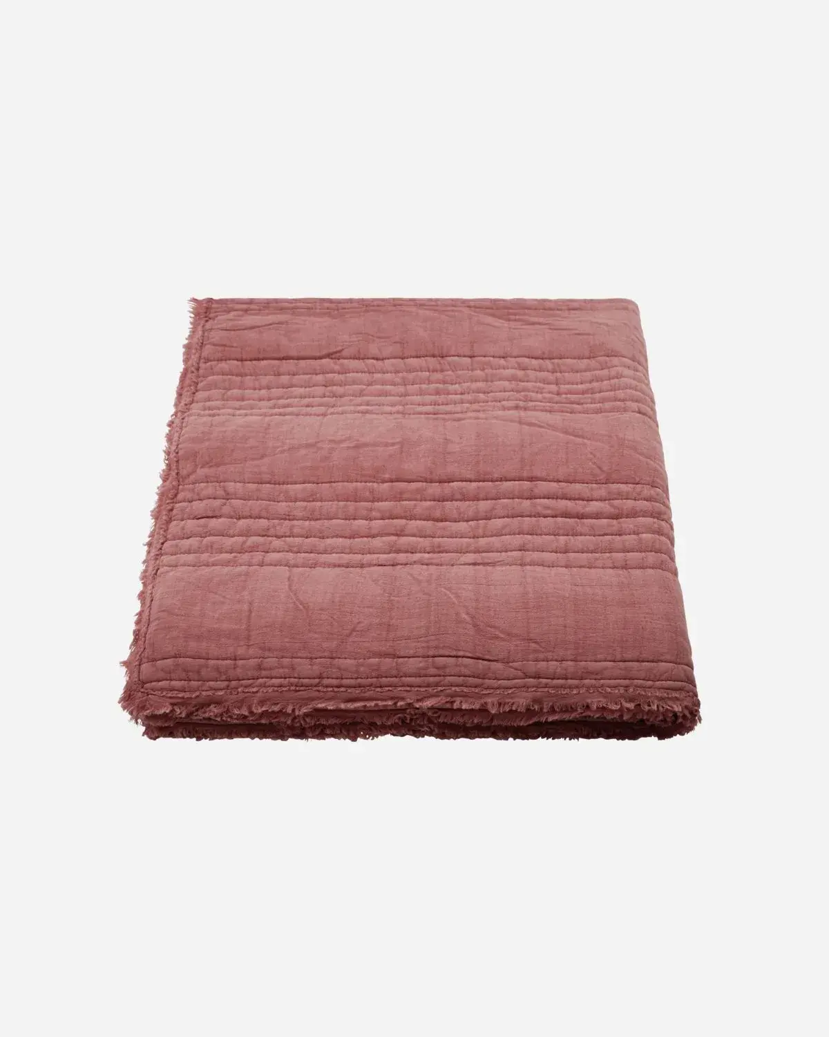 Ruffle pledd 130x180 cm, Dusty berry