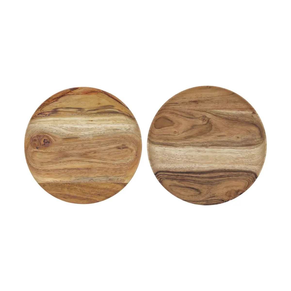 Wood brett Ø17,5 cm 2-pakning, Natur