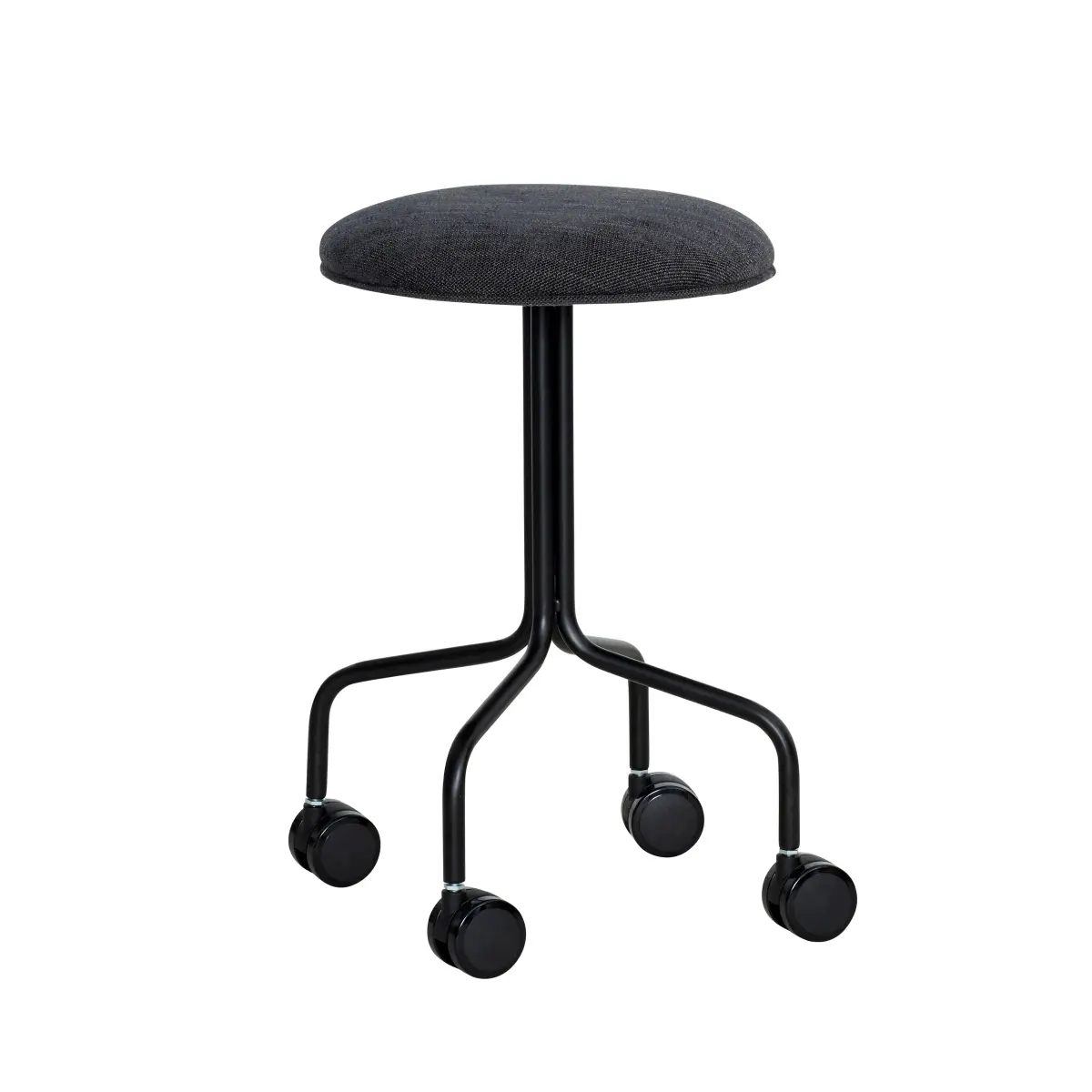 Architect pall med Hjul Ø44 cm, Svart