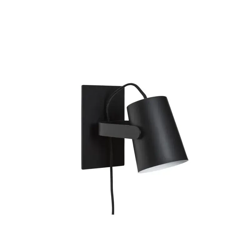 Ardent vegglampe 17 cm, Svart