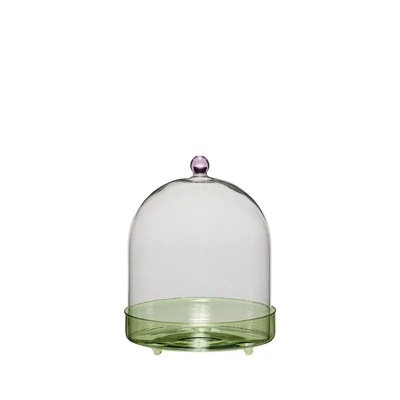 Flora glasskuppel Ø16cm, Grønn