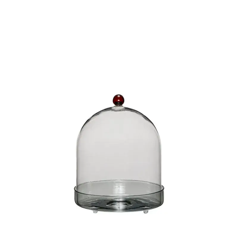 Flora glasskuppel Smoked Ø16 cm, Mørkegrå