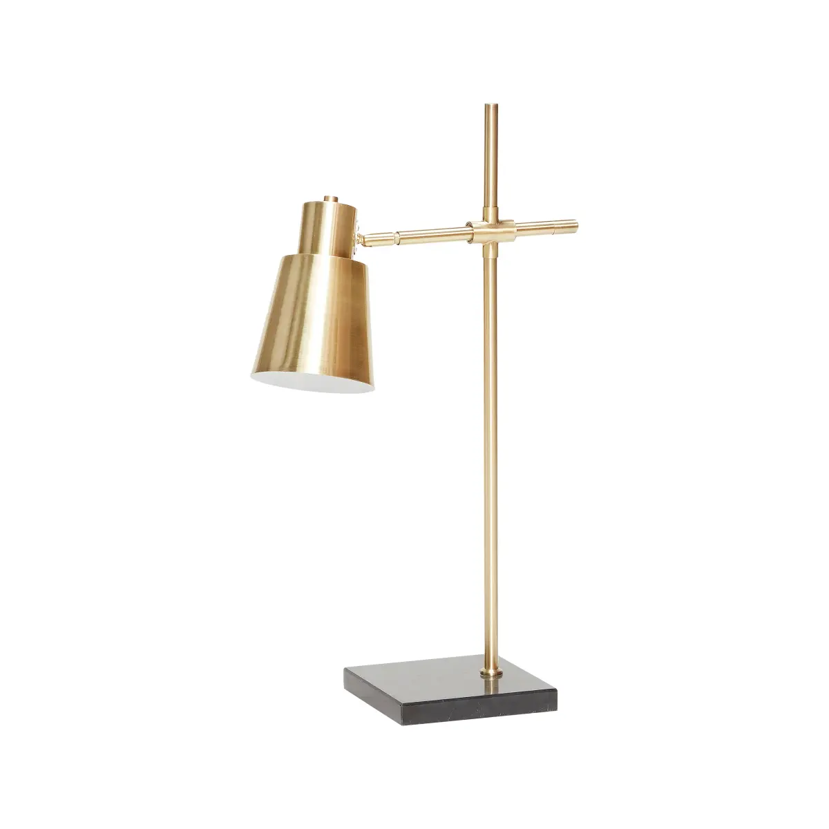 Hübsch bordlampe 36x18 cm, Messing-svart marmor