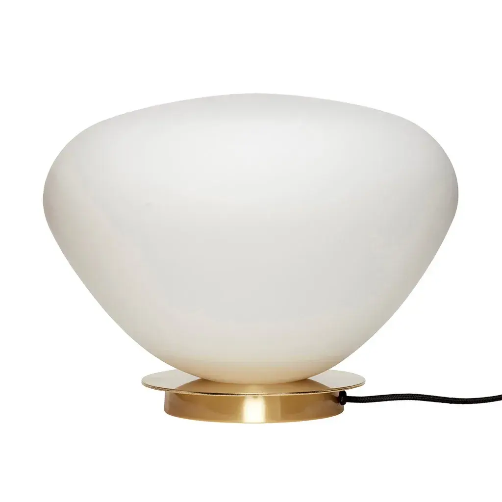 Hübsch bordlampe 39 cm, Hvit-messing