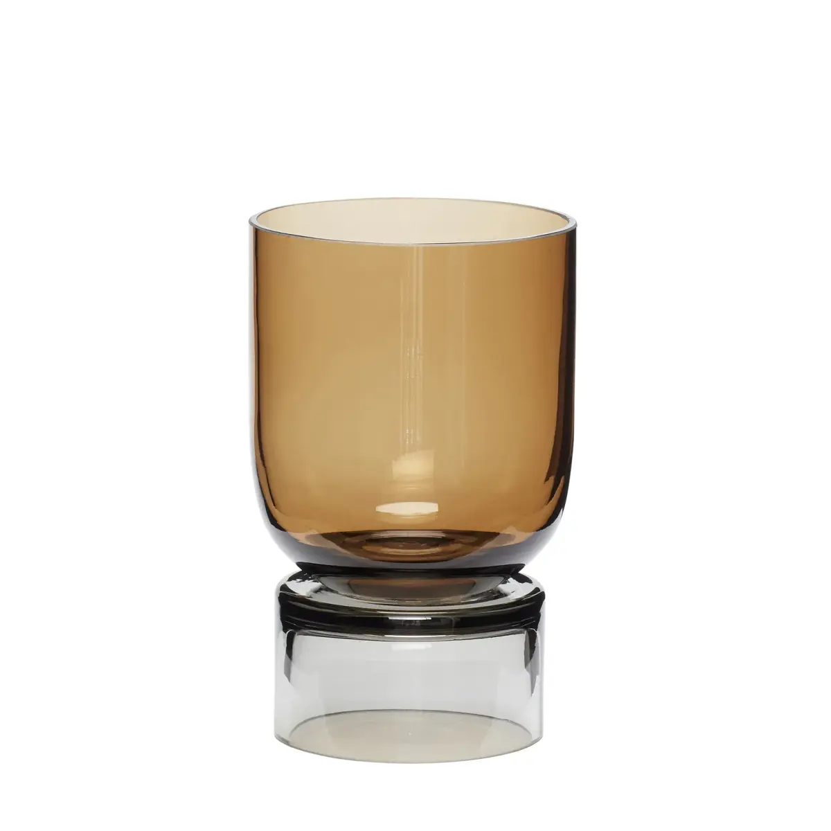 Hübsch Vase liten, Amber-grå